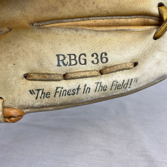 Vintage Rawlings RBG36 Jose Canseco 12 Inch Leather Baseball Glove Basket Web Mi - Picture 3 of 6